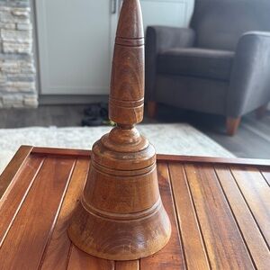 Vintage Handcrafted Wooden Bell Music Box